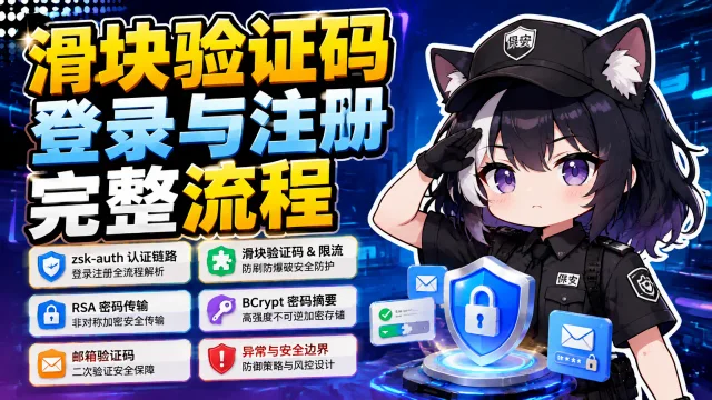 滑块验证码、登录与注册完整流程封面图