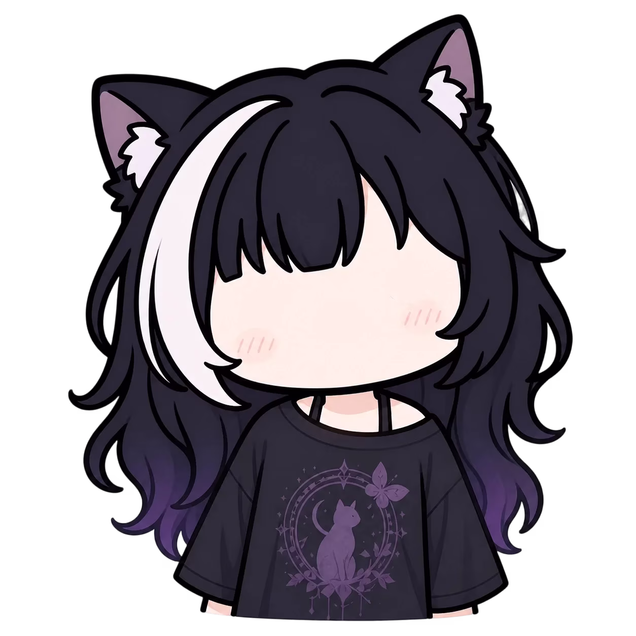 黑猫角色贴纸